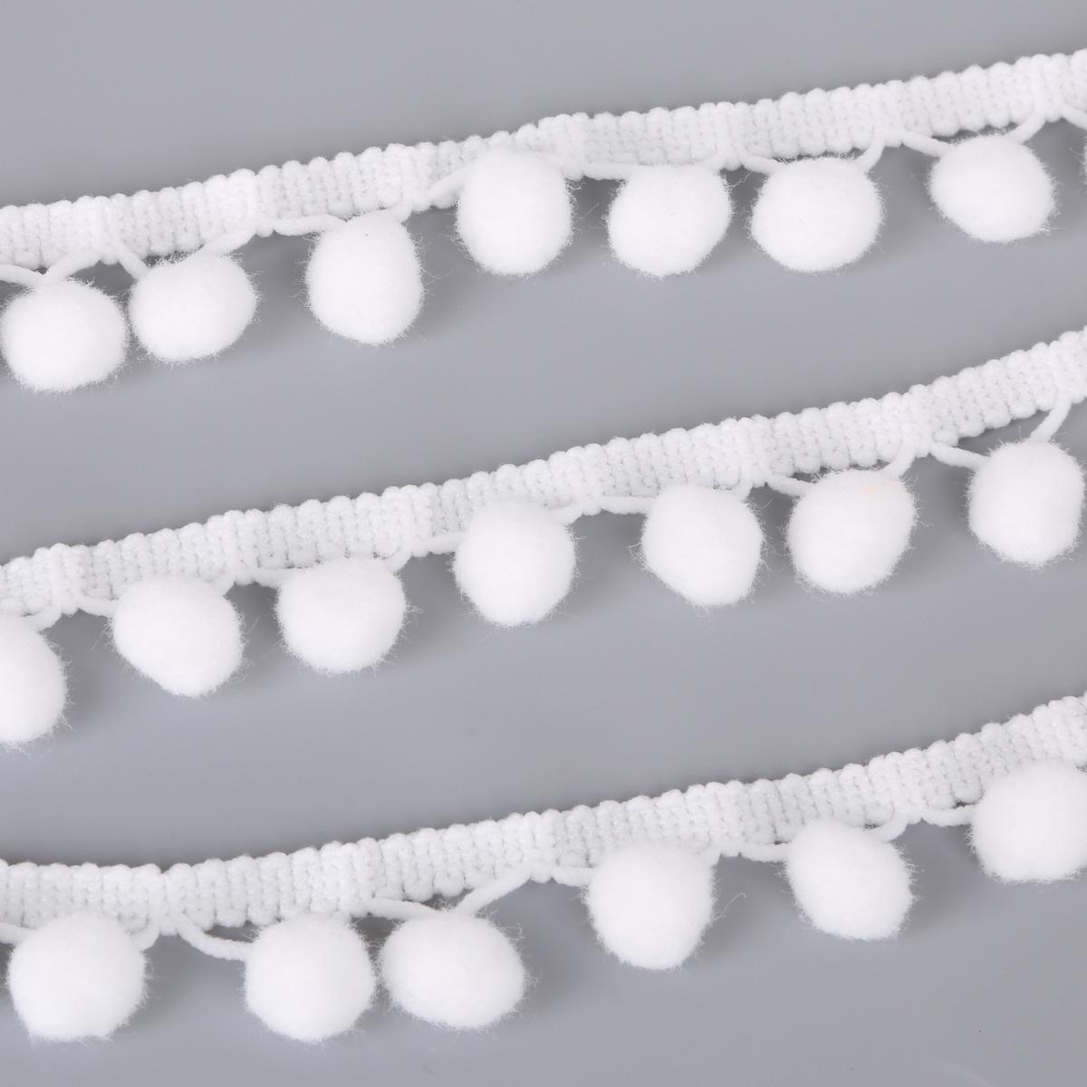 

5 ярдов, шар с помпоном, 10 мм, мини-жемчужный помпон, бахрома, лента для шитья, кружевная ткань, ручная работа, аксессуары для рукоделия «сделай сам»