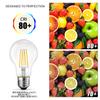 LVWIT LED Bulbs, E26 Base, 6W Filament Bulbs, 60W Equivalent, 2700K Warm White, A60, 806LM, Clear Type, Retro Light Bulbs, PSE Certified,