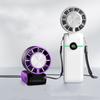 100 Winds Speeds Adjustable Mini Handheld Fan LED Display Hanging Neck Fan  Cooling Fan