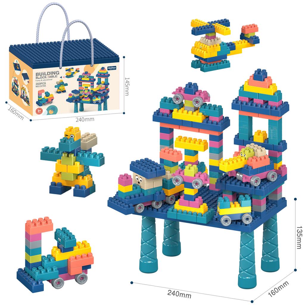 Children'S Building Block Table Set Diy Assembled Educational Toys