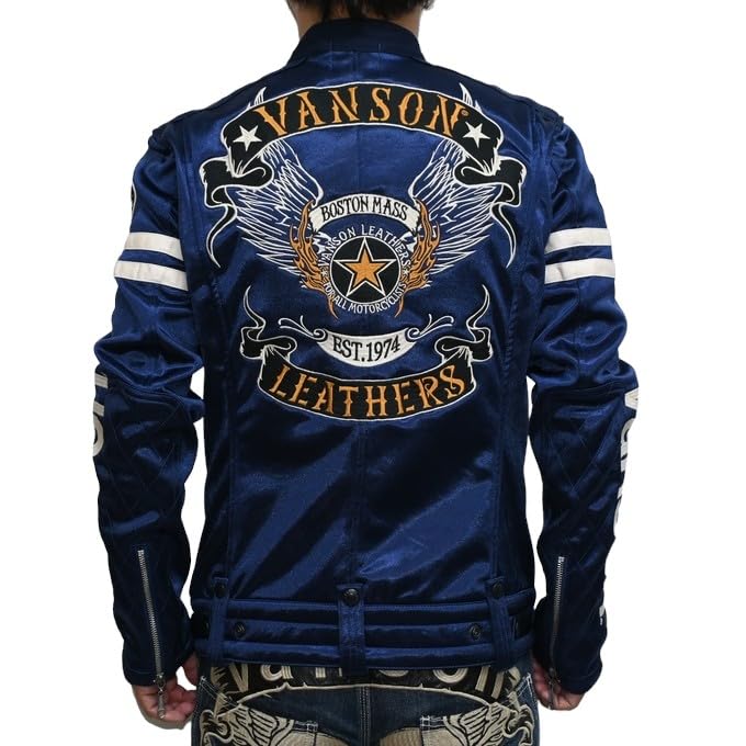 50th Anniversary Bonded Single Rider Jacket Outerwear [Banson] NVSZ-2415 Men's (XL, Navy)