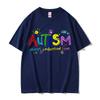 Autism Accept Understand Love Funny Meme T Shirts Men Women Casual Cotton Vintage Short Sleeve Oversized T-shirt Male Streetwear