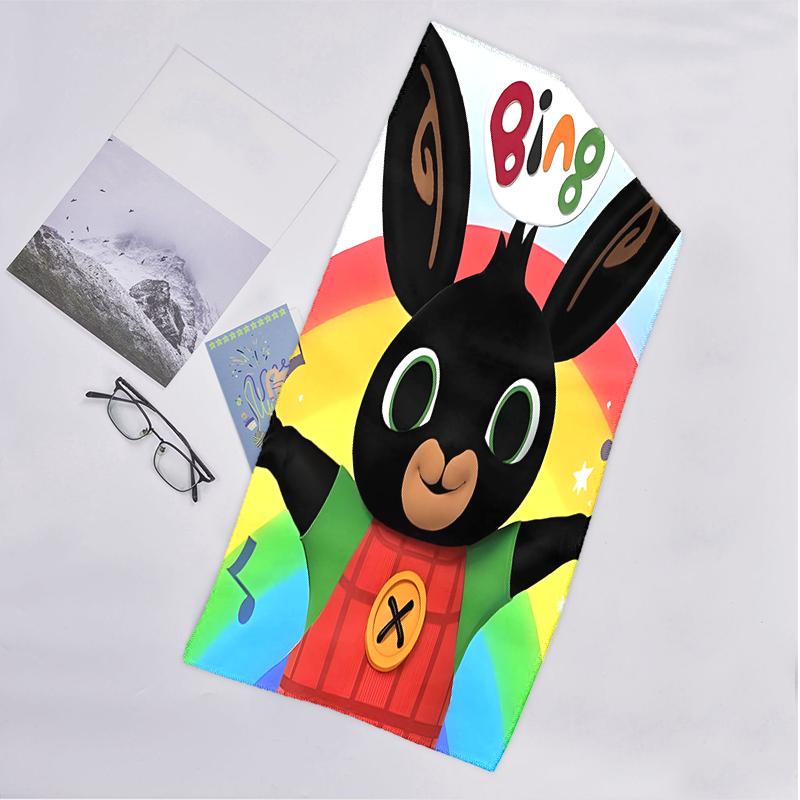 Bunny Fashion Beach Towel: Ideal for Summer Adventures Soft, Absorbent and Quick Drying Suitable for Swimming and Bathing
