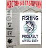 Vintage Fishing Metal Sign 20x30cm Tin Plaque Decor