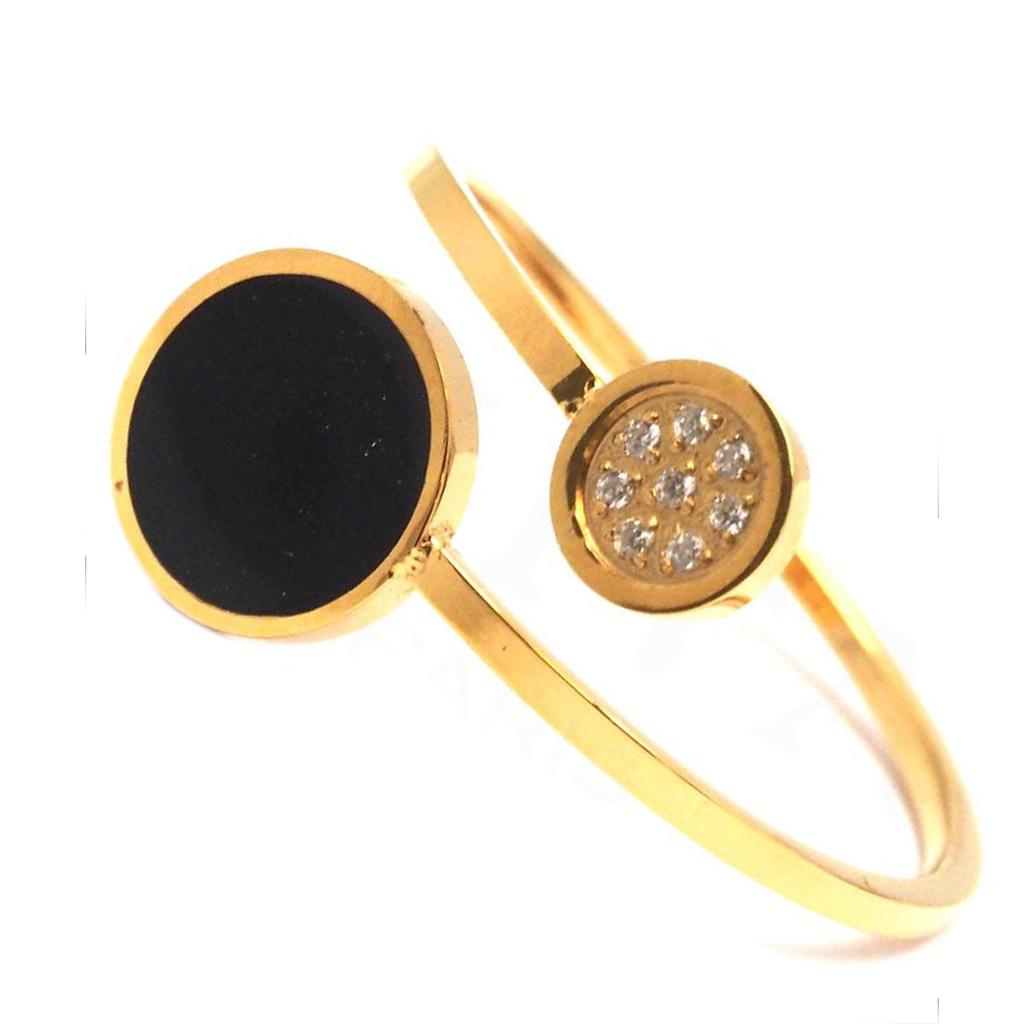 Les Trésors De Lily [Q0749] - Designer-Ring Stahl 'Boho' schwarz gold - 5 und 8 mm