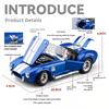 1:24 1965 Cobra Alloy Classic Sports Car Model Diecasts Metal Retro Car Vehicles Model Simulation Kids Gift