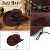 Women's Jazz Hat - Wide Velour Fedora with Two- Beads for Costume