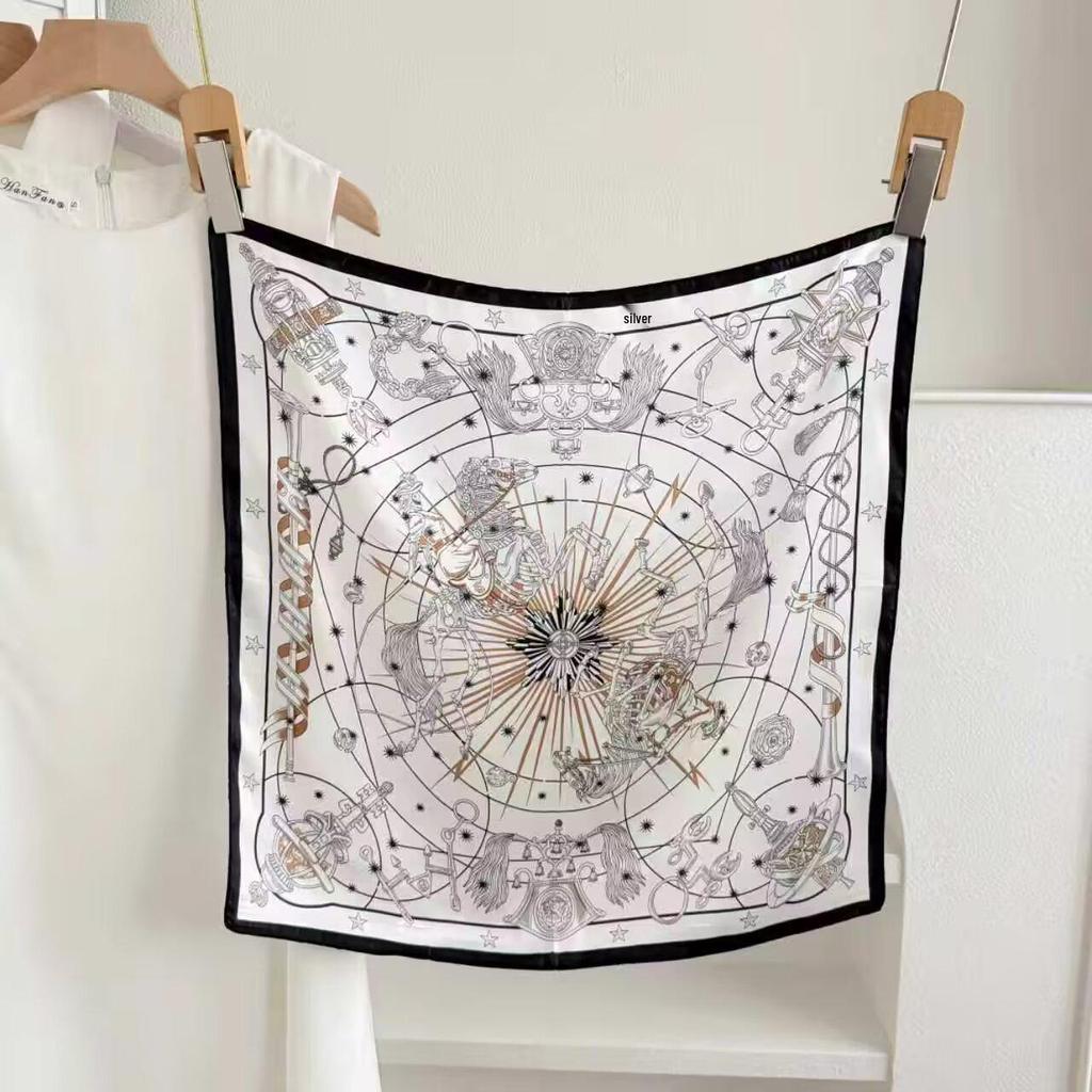 100% Mulberry Silk Small Square Scarf - European Style, High-End Feel, Perfect for Mother's Birthday or Business Gift