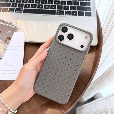 Applicable To Apple 11promax Mobile Phone Case Silicone Woven Pattern iPhone11/11/11 Ultra-thin Breathable  Case