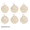 6Pcs Christmas Cross Stitch Hole Carving Wooden Pendant Embroidery Slices DIY for Xmas Holiday Christmas Tree Decorations