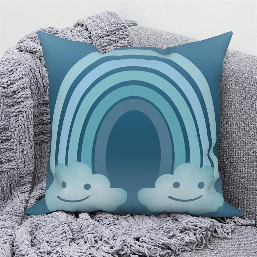 Pillow Cover Decoration Home Office Bedroom Cartoon Rainbow Cloud Sofa Decorative Cushion