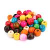 50-100pcs/lot Maple Wood Beads Color Barrel Shape Spacer Big Hole Beads for DIY Charms Jewelry Making Kid's Toy Accessories