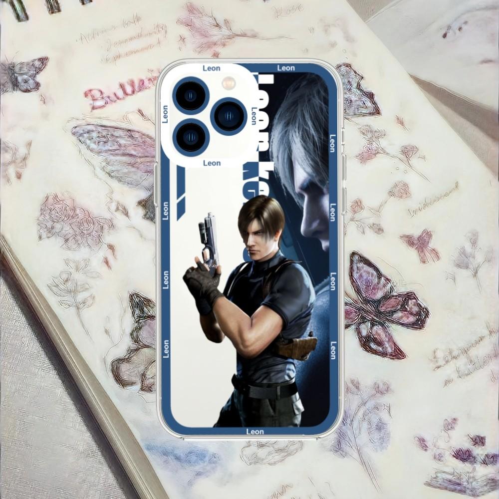 R-Resident Leon kennedy Evil Game Phone Case For iPhone 13 14 Mini 11 12 Pro Max Transparent Shell