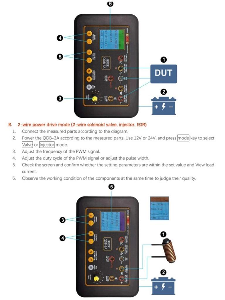 Verbessertes Laufwerk QDB-3A Automobil Zündspulen Tester Einspritzventil Magnetventil Leerlauf Schrittmotor Instrument Fehlerdetektor