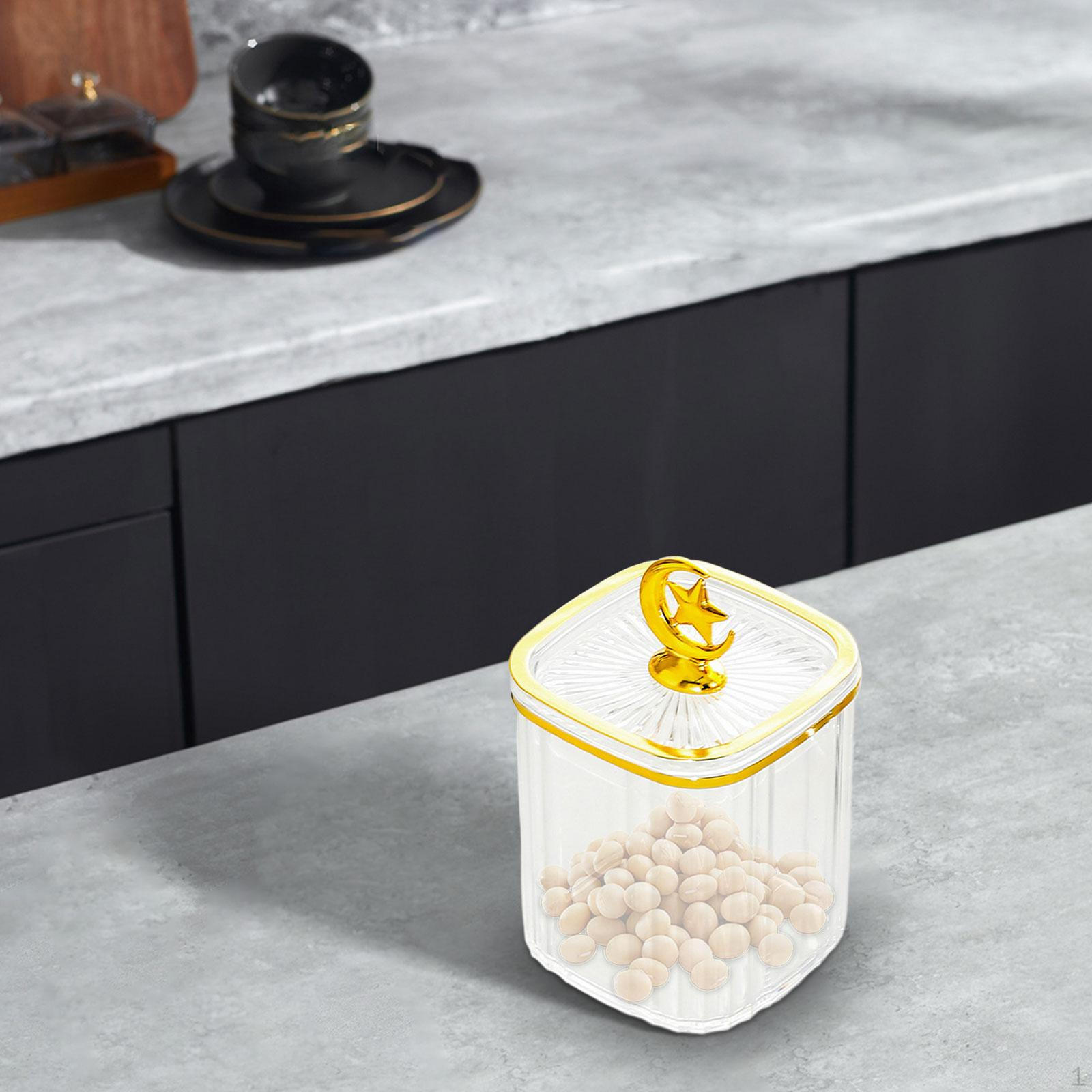 

Контейнер для хранения пищевых продуктов в виде конфетной банки и печенья для кухни с сахарными орехами clear small