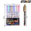 8 Color Metallic Water Paint Marker Pen Permanent Drawing Art Supplies Marker Pens for Painting Calligraphy