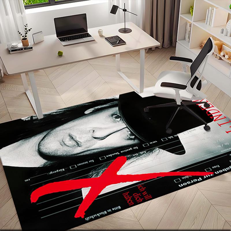 1pc Udo Lindenberg's Black and White Album Carpet Rug for Living Room Bedroom Home Sofa Decoration,Kids Play Non-slip Floor Mat