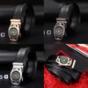 Leather Belt Versatile With Compass Alloy Automatic Buckle For Attire Business