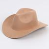 Einfarbiger Filz-Fedora-Hut Britischer Retro-Stil Unisex Flacher Rand Gentleman Flache Krone