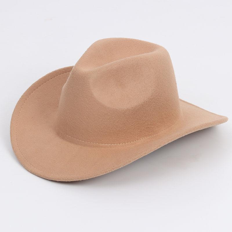 Einfarbiger Filz-Fedora-Hut Britischer Retro-Stil Unisex Flacher Rand Gentleman Flache Krone