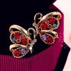 Fashion Women Rhinestone Butterfly Shape Stud Earrings Celebrity Eardrop Jewelry ARI