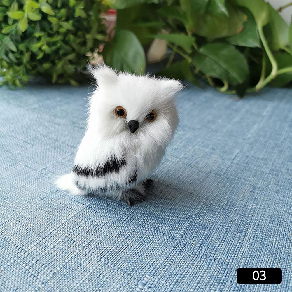 Simulation Owl Ornament Cute Furry Home Decoration Ornament Adornment Simulation Action Figures Christmas Kids Gift