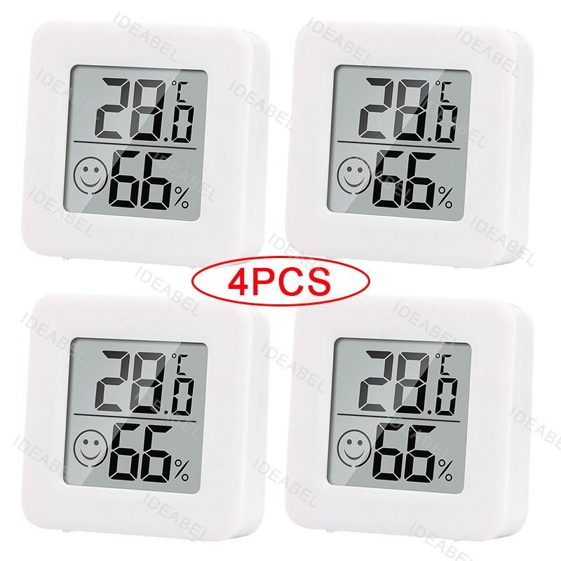4pcs Mini LCD Hygrometer Thermometer Indoor Household New Digital Temperature Humidity Meter Digital Display Wall Mounted Sensor