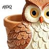 Vivid Bird Shape Pot Cute Cartoon Owl Planter Resin Small Planter Pot Decorative Garden Sculptures Plant for Succulents Indoor Balcony Decoration
