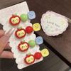 2Pcs Girl Hairpins Fruit Decor Stable Grip No Damage Bangs Side Clips Anti-slip Teeth Summer Color Hair Accessories