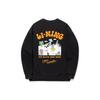 Li Ning X Steven Harrington Letter Print Loose Pullover Sweatshirt Unisex Sweatshirt Black AWDTD09-2
