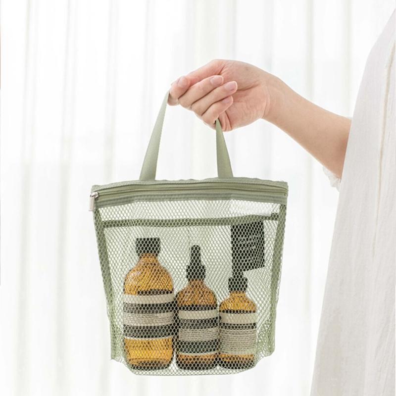 Stilvolle wasserdichte Mesh-Duschtasche Schnell trocknendes Design Zubehör für Fitnessstudio, Wohnheime und Camping Tragbar und robust