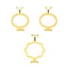3Pcs Gold Wax Seal Stamp Rings 3 Shapes Wax Seal Stamp Mold Durable Wax Seal Rings  Document Sealing