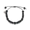 Lava Cube Volcanic Stone Braided Bracelet, Men'S Matte Adjustable Bracelet