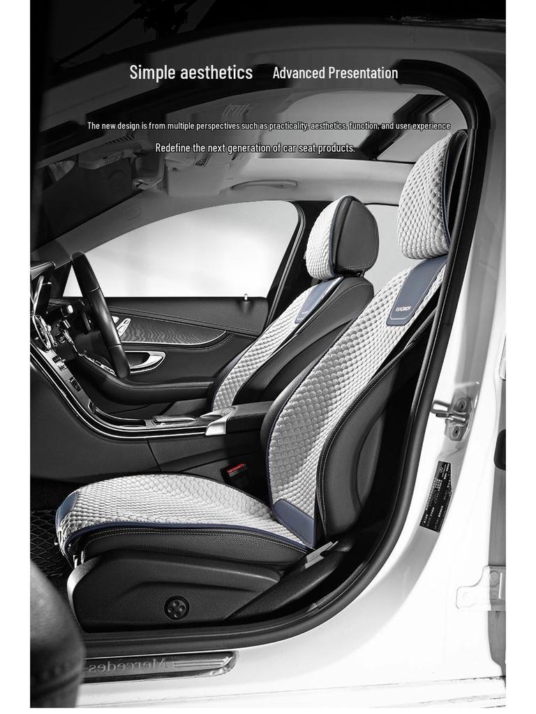 Universal Semi-Enclosed Car Seat Cover for Elantra, Langdong, Mingtu, Yuedong, Reina, and Verna - Fits Five-Seat Models for All Seasons