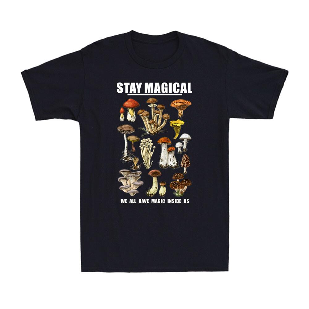 Stay Magical Funny Mushroom Whisperer Fungi Mycology Vintage Men s T-Shirt M