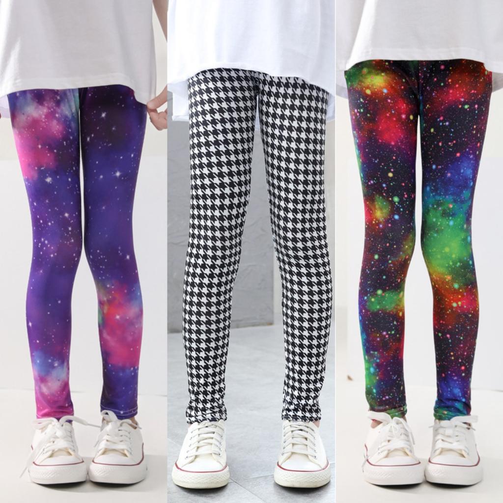 Enfants, Extensibles, Leggings, Pantalon Fille, Été, Coupe Ajustée, Pantalon Imprimé