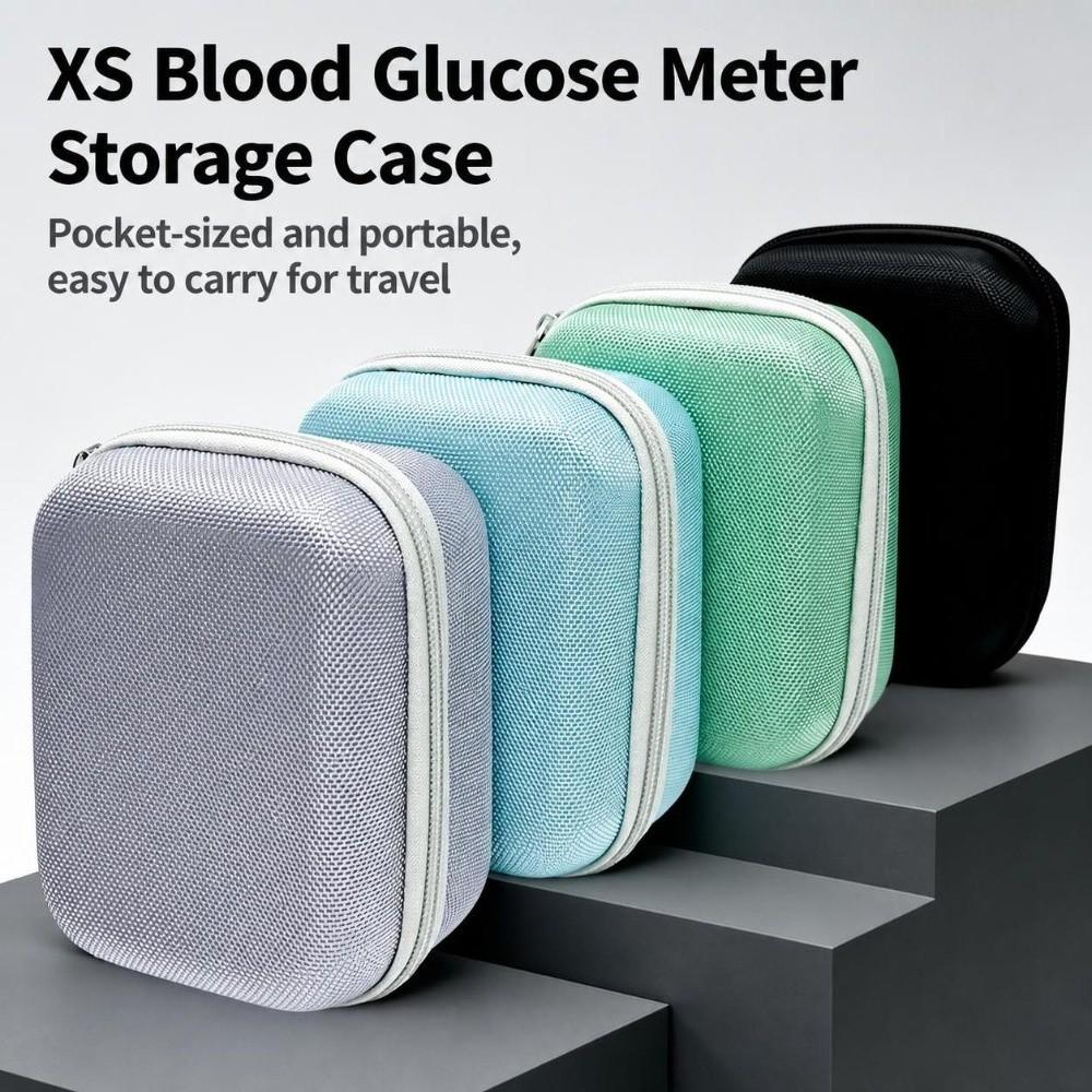 Waterproof Blood Glucose Meter Storage Bag Hard Shell Medicine Box Blood Lancing Pen Storage Box