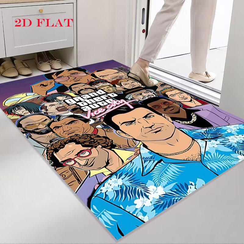 Tappeto GTA Legacy per Soggiorno Camera da Letto Casa Decorazione Divano, Tappetino Antiscivolo per Giochi Bambini
