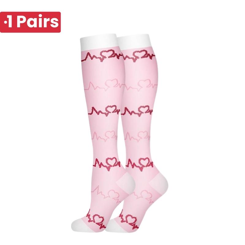 1Pairs 58 StylesNew Flower Animals Compression Socks for Leggings Breathable Running Pressure Soccer Adult Socks Pressure Socks
