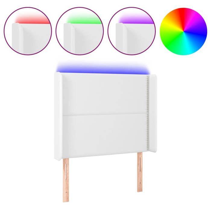 VidaXL LED Headboard Bedroom Furniture Single Bed Accessory Headboard Interior White 3123987
