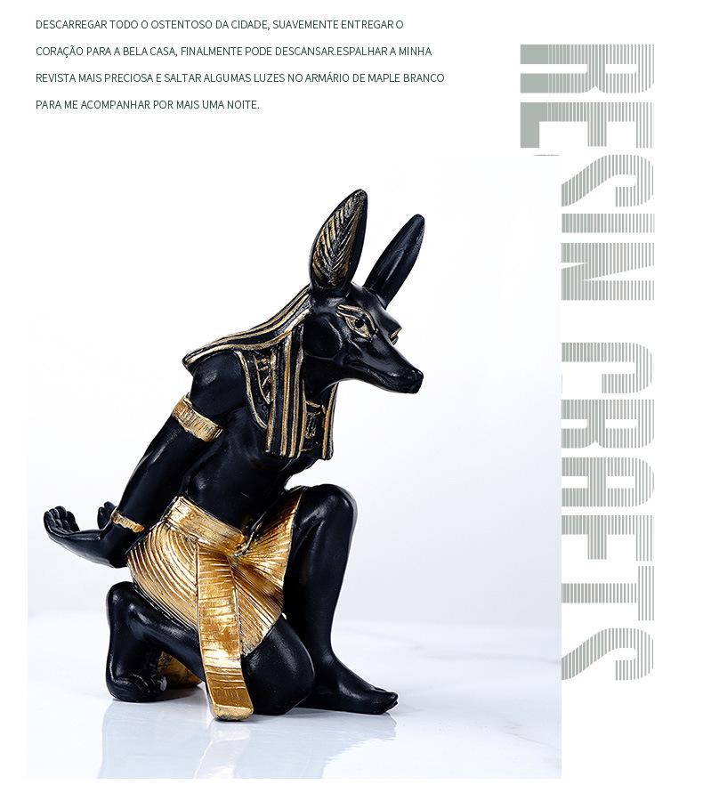 Stojak na wino i uchwyt na telefon Anubis i Bastet Dekor z żywicy