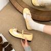 French retro lace shallow mouth single shoes women's 2025 spring and summer new beautiful fashion with skirt flat Mary Jane shoes
