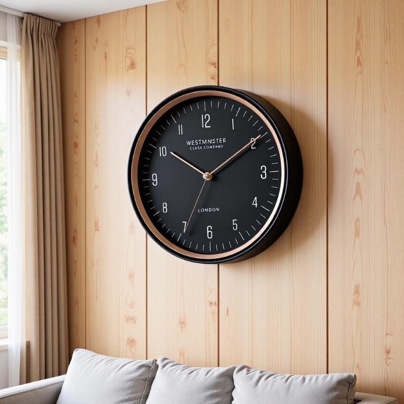 Wall Clock Simple and Elegant Silent Living Room Dining Table Family New Grille Minimalist Design Clock