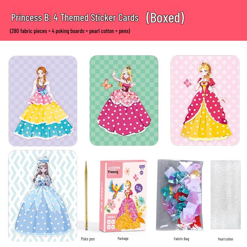 Creative DIY Dress-Up Sticker Toy for Girls - Dreamy Princess Kindergarten Gift