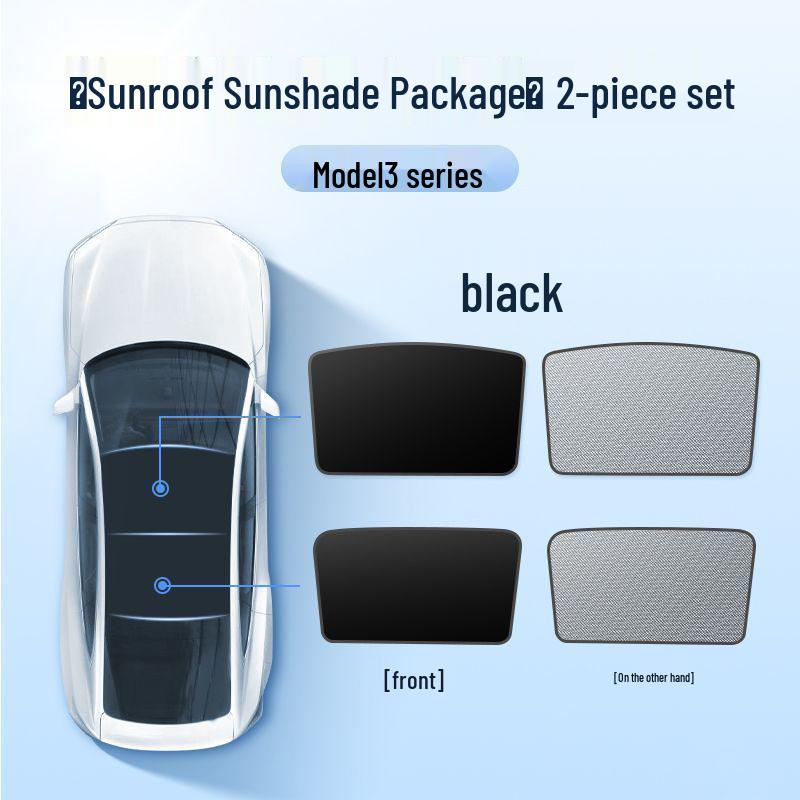 Tesla Model Y/3 Panoramic Sunroof Sunshade - Heat Insulation & Sun Protection