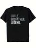 Cotton Unisexs TShirt  Uncle Godfather Legend Best Godfather Proposal and Baptism TShirt