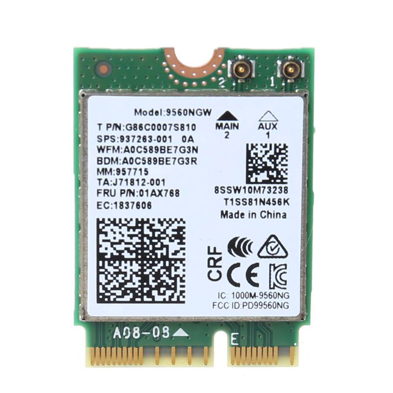 Intel 9560 AC 9560NGW 1.73Gbps Kablosuz Wifi 802.11ac Antenli Wlan Kart ...