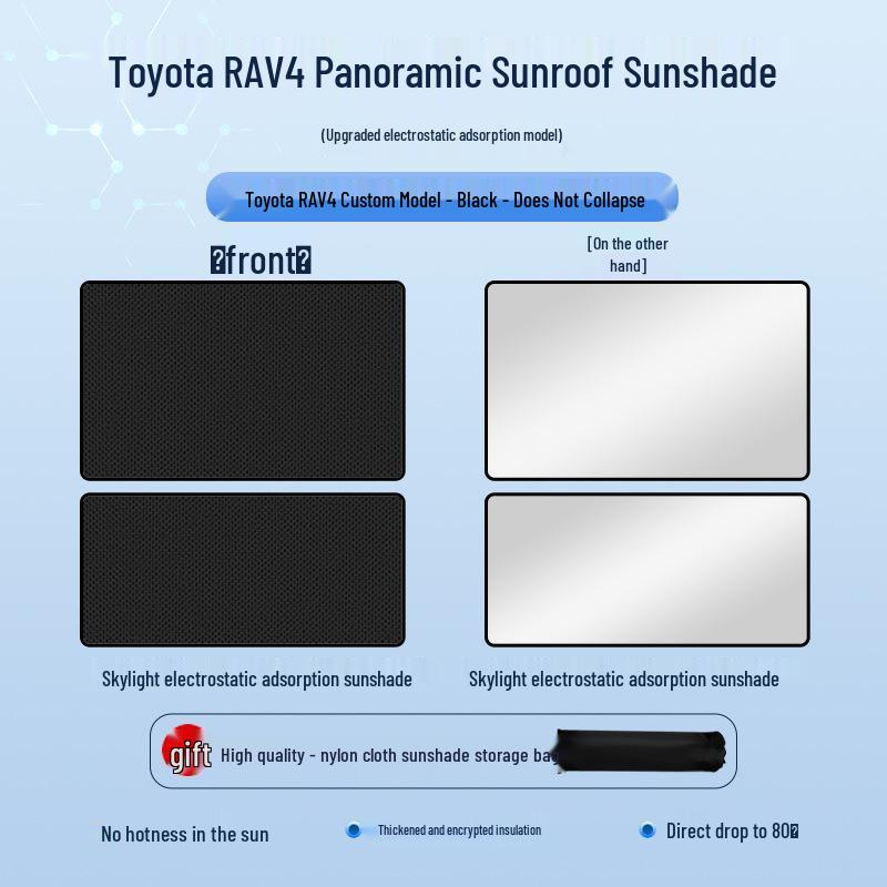 Toyota RAV4 2022 Panoramic Sunroof Sunshade - Heat Insulation & Privacy Blocker