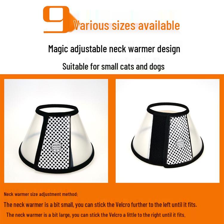 Husdjursbettsskyddande elisabetansk krage: Skyddande nackskydd för katter och hundar