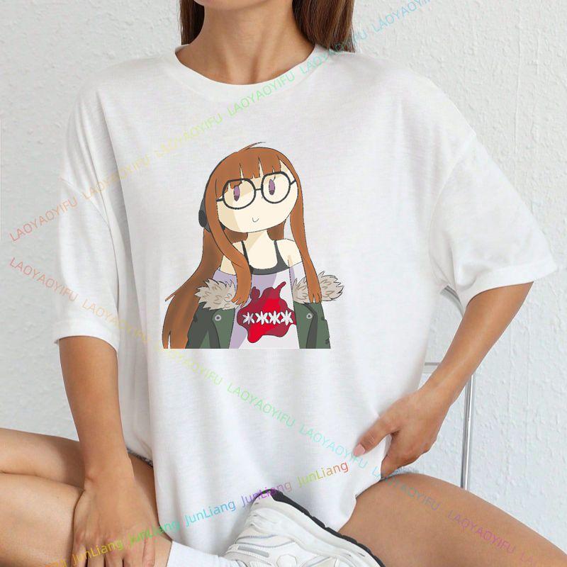 Futaba Sakura Political Persona5 Anime Shirt Persona 5 The Animation T Shirt Printed TShirt tees top